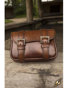 Borsa in pelle da guerriero medievale
