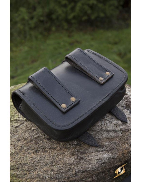 Borsa in pelle da guerriero medievale
