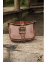 Piccola borsa in pelle da guerriero medievale