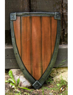 Scudo LARP Crusaders, finitura in legno