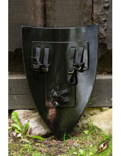 Scudo LARP Crusaders, finitura in legno 2