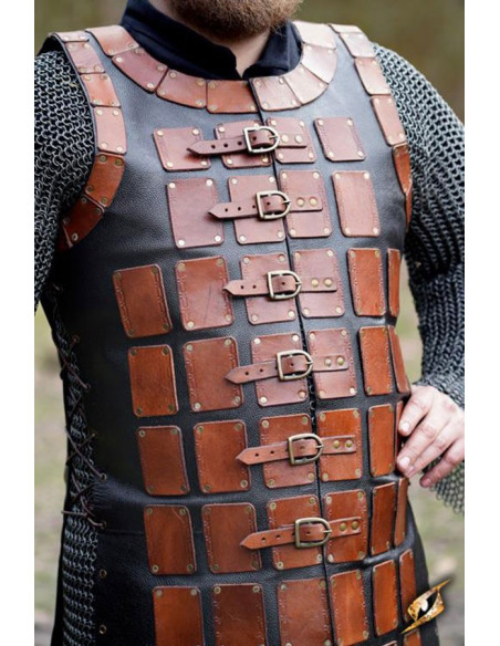 Lungo brigantino medievale in pelle