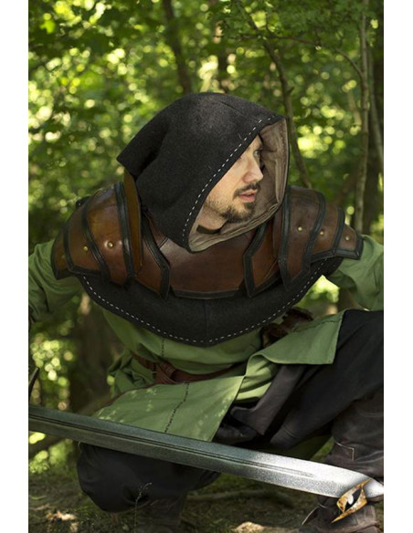 Gorgiera medievale in pelle bicolore