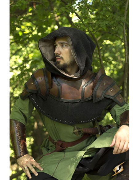 Gorgiera medievale in pelle bicolore