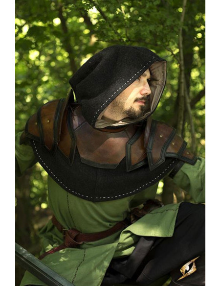 Gorgiera medievale in pelle bicolore