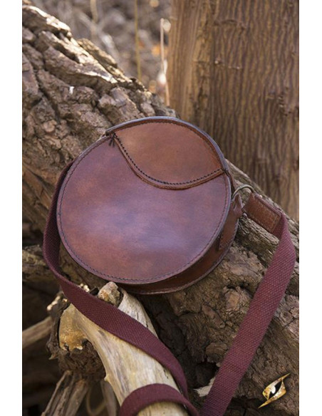 Borsa medievale rotonda con cinturino
