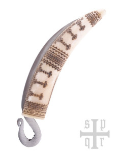 Coltello tascabile vichingo con manico in osso 2
