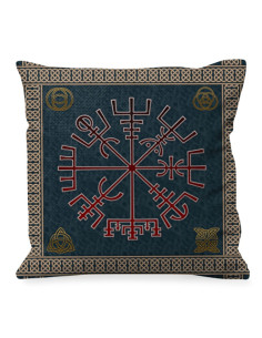 Cuscino simbolo celtico Vegvisir