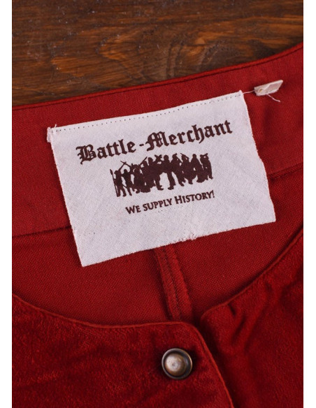 Abito medievale Isabel, velluto rosso