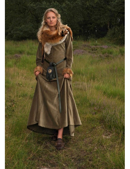 Abito medievale Isabel, Velluto Verde