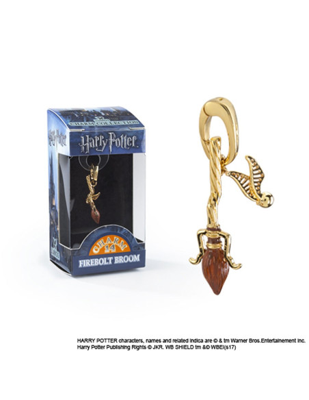 Ciondolo scopa Firebolt, Lumos, Harry...