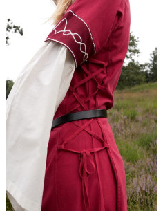 Abito medievale Alvina, rosso-bianco 2