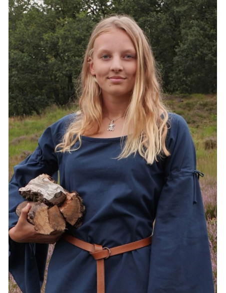 Abito medievale donna Burglinde blu...
