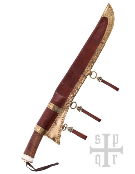 Coltello vichingo Seax in damasco,...