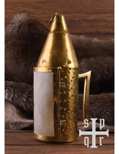 Portacandele medievale in ottone 2