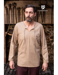 Camicia medievale Ulrich cravatte, canapa