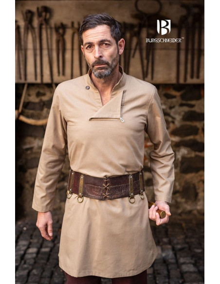 Tunica medievale da uomo Einarr, canapa