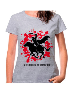 T-shirt donna Spartana Cavallo Grigio: né rifugio, né arrendersi