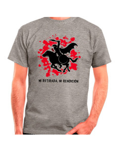 T-shirt Grigio Spartan Cavallo: né rifugio, né arrendersi