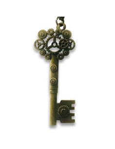 Ciondolo Chiave con cuscinetti SteamPunk