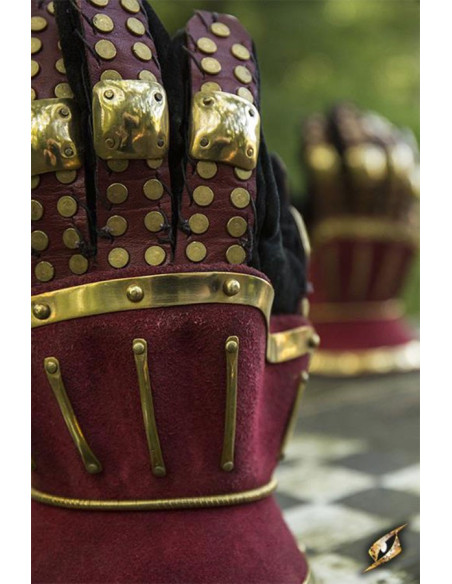 Guanti medievali a clessidra, rossi Guanti medievali a clessidra, rossi