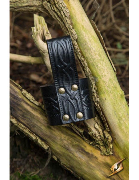 Baldric in pelle per corno vichingo