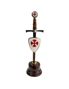 Mini-spada con mini-scudo dei Crociati