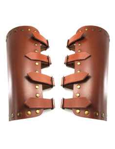 Braccialetti Mar medievali in pelle marrone 2