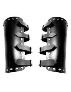 Bracciali medievali Mar in pelle nera 2