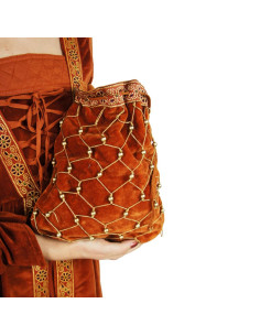 Borsa a rete in terracotta da nobildonna medievale
