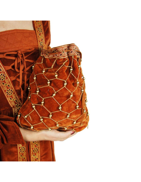 Borsa a rete in terracotta da...