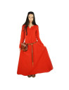 Abito da donna vichingo modello Lina, rosso