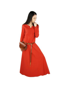 Abito da donna vichingo modello Lina, rosso 2
