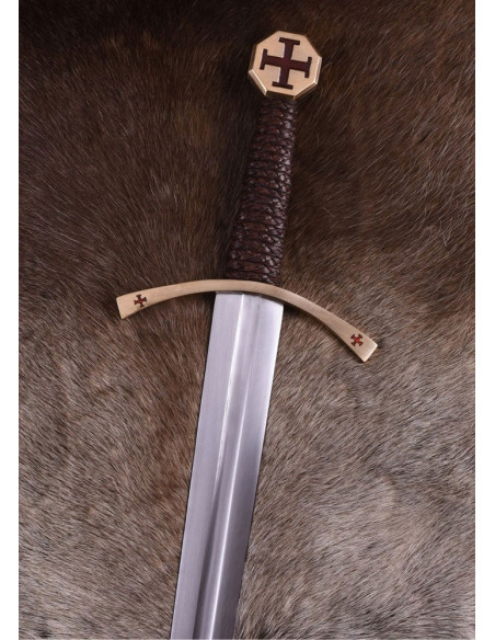 Spada da crociato con fodero in pelle