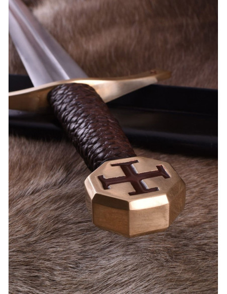 Spada da crociato con fodero in pelle