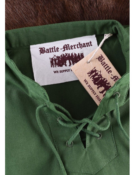 Camicia medievale verde per ragazzo,...