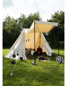 Tenda Sassone 4 x 6 m., bianco naturale