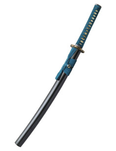 Shikoto Longquan Master Teal Wakizashi, forgiato a mano 2