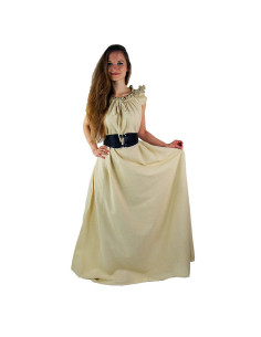 Abito lungo medievale modello Clara, color crema