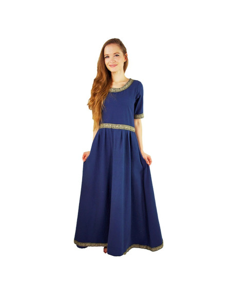 Abito medievale donna Enin, colore blu