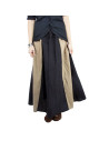 Gonna medievale modello Diana, nero-marrone chiaro
