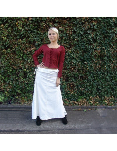 Gonna medievale modello Noita, colore bianco