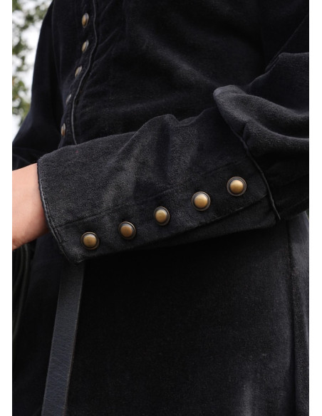 Abito medievale Elizabeth, velluto nero