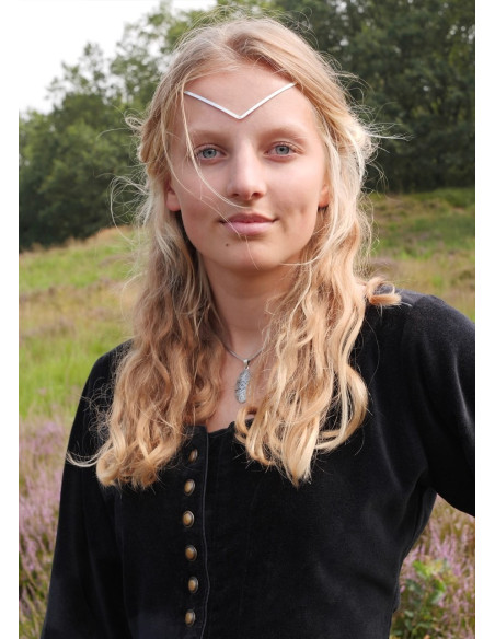 Abito medievale Elizabeth, velluto nero