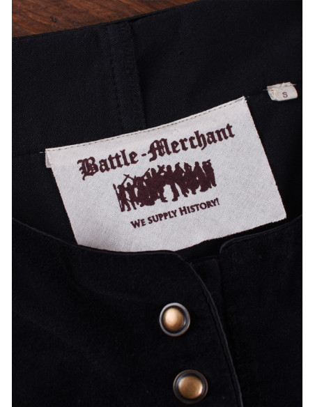 Abito medievale Elizabeth, velluto nero