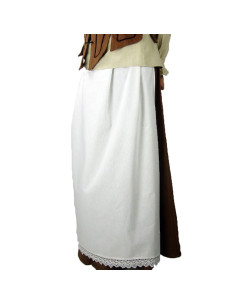 Grembiule medievale modello Jade, colore bianco