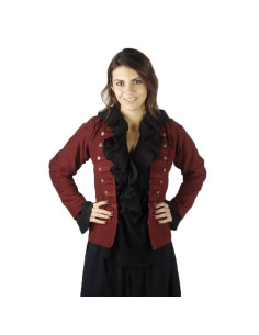 Giacca pirata Capitan Emilia, rossa