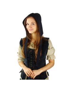 Crespina donna medievale modello Alex, colore nero