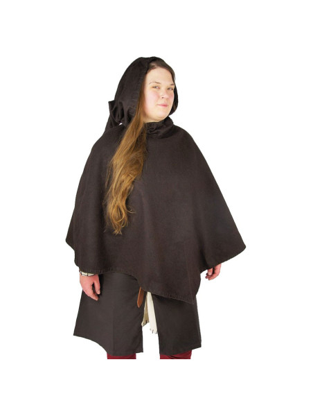 Viking Gugel Egill, lana marrone scuro