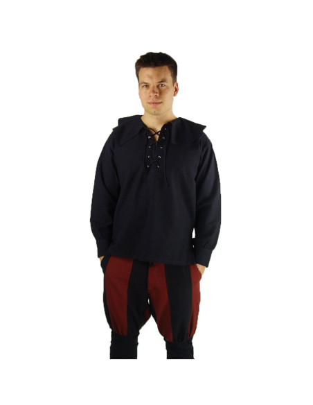 Camicia medievale con colletto...